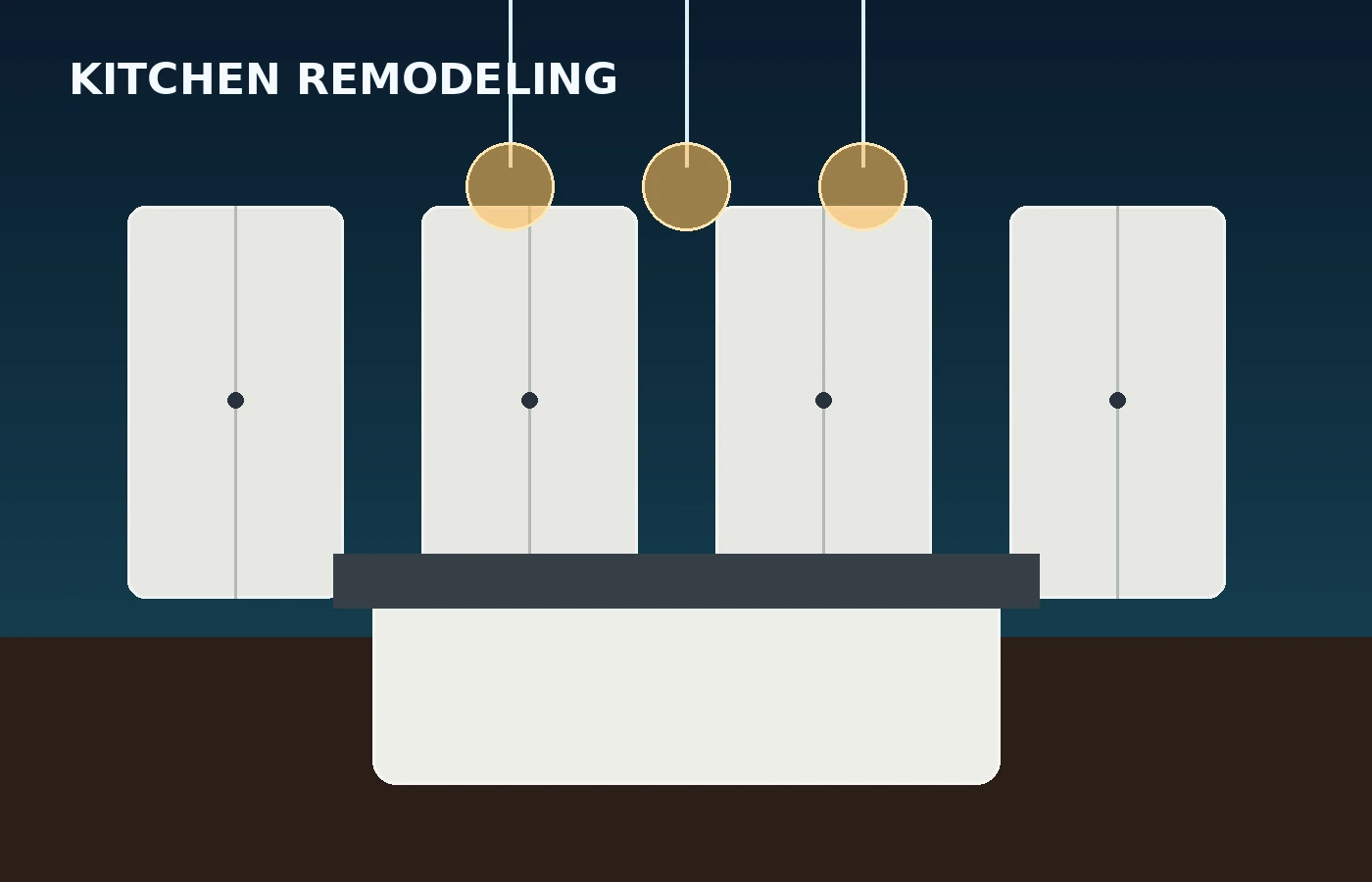 Modern kitchen remodeling visual